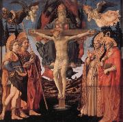 The Trinity with Sts Mamas,James the Great,Zeno and Jerome, Fra Filippo Lippi